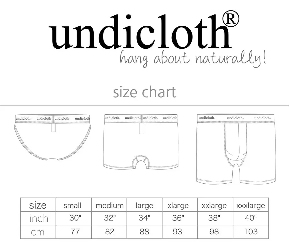 Men's Underwear Sizing Chart - Undicloth