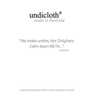 established in 2020 undicloth® are now going to have to be more creative with our Socials as META keep thinking we are selling other things... Silly billy's! #undicloth #underwearstore #underwear #madeinaustralia #meta #fashion #creative #slowfashion